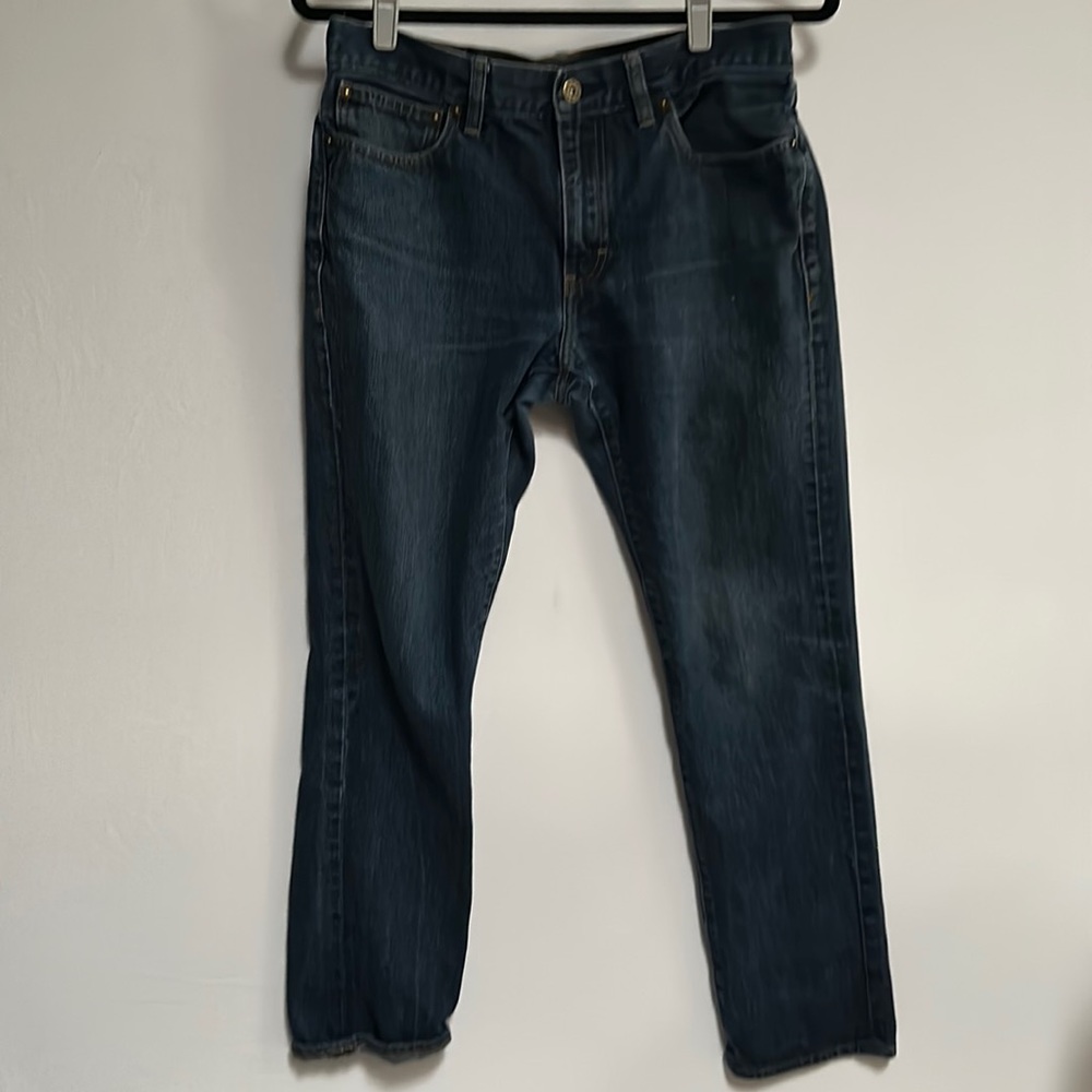 J Crew Factory jeans men's 32 x 30 dark wash The Driggs straight leg